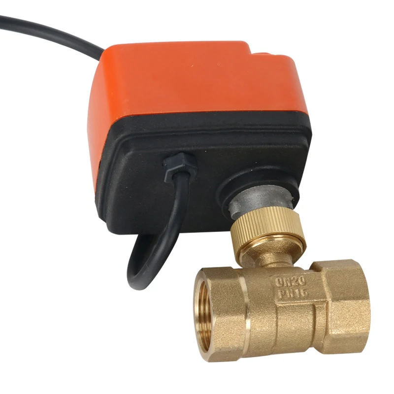 Imagem -04 - Latão Válvula de Esfera Elétrica com Interruptor Manual Motorizada Ball Valve Point Control 3-wire 220v 12v 24v 2