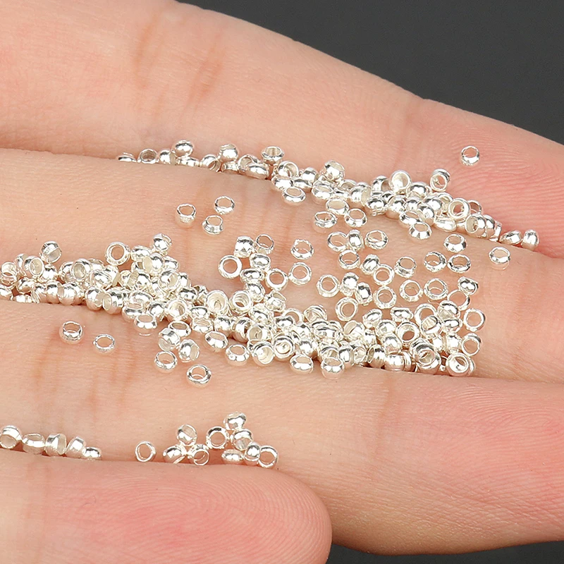1000pcs Gold Plated Copper Crimp Beads, 2.5mm