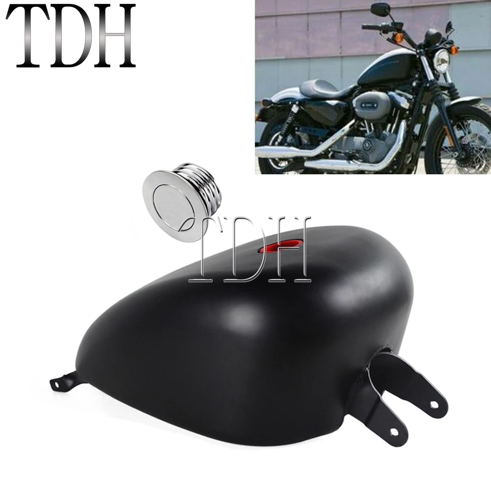 3.3 Gal Motorcycle EFI Gas Fuel Tank W/ Cap Switch Screw For Harley Sportster XL 1200 Iron 883 48 XL1200 Custom Roadster XL883 