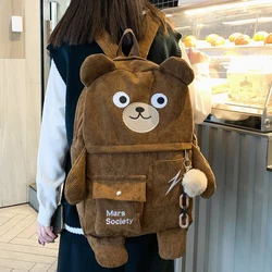 Mochilas Kawaii de oso de pana para mujer, mochilas escolares con múltiples bolsillos, mochila de gran capacidad, bolso escolar para chicas adolescentes