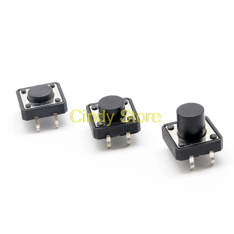 10PCS Momentary Push Button Tactile Tact Switch Non Lock 4 Pin 12 x 12mm x 4.3/5/6/7/8/9/10/11/12/13/14/15/16/17/18/19/20mm