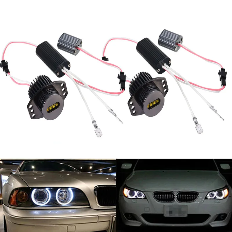 

2x 80W LED Angel Eyes Marker Light For 2006-2008 BMW 3 Series E90 E91 Pre-Facelift