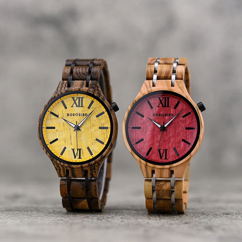 BOBO BIRD Wood Watch New Mens Watches Relogio Masculino Miyota Quartz Movement Reloj Hombre Wooden Wristwatch Dropshipping