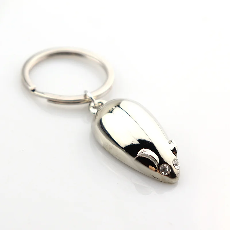 New Funny Mouse Key Chain Charm Bag Ornament High Quality Metal Key Ring for Men Women Promo Gift Rat Animal Jewelry