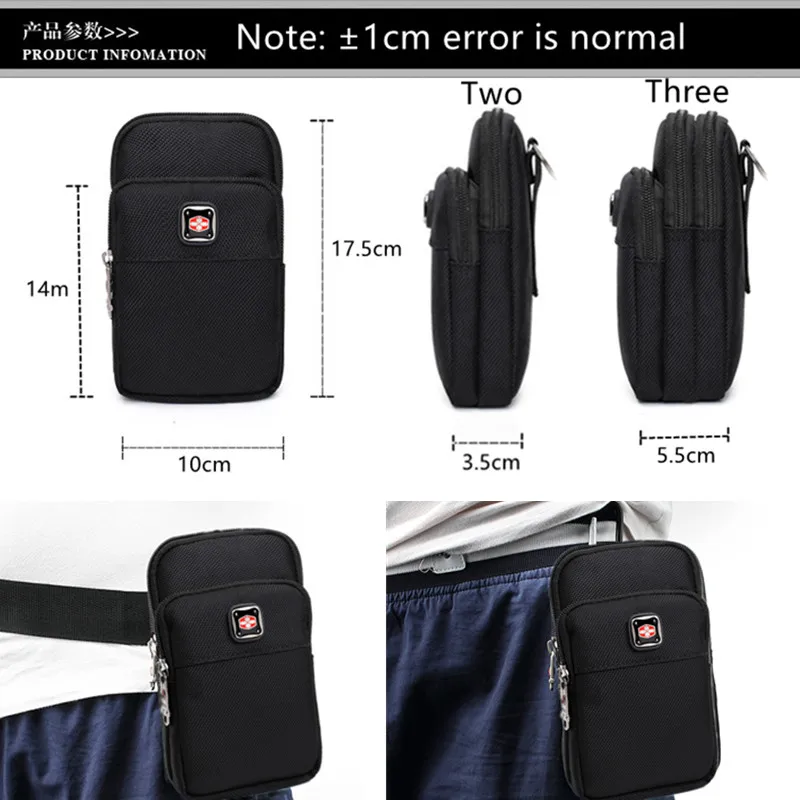 JANGEAR Saco Do Telefone Móvel dos homens, Saco Da Cintura Vertical, Bolsa De Proteção Cinto De Trabalho, Correndo Esportes Suíços, 6 "a 6,8"