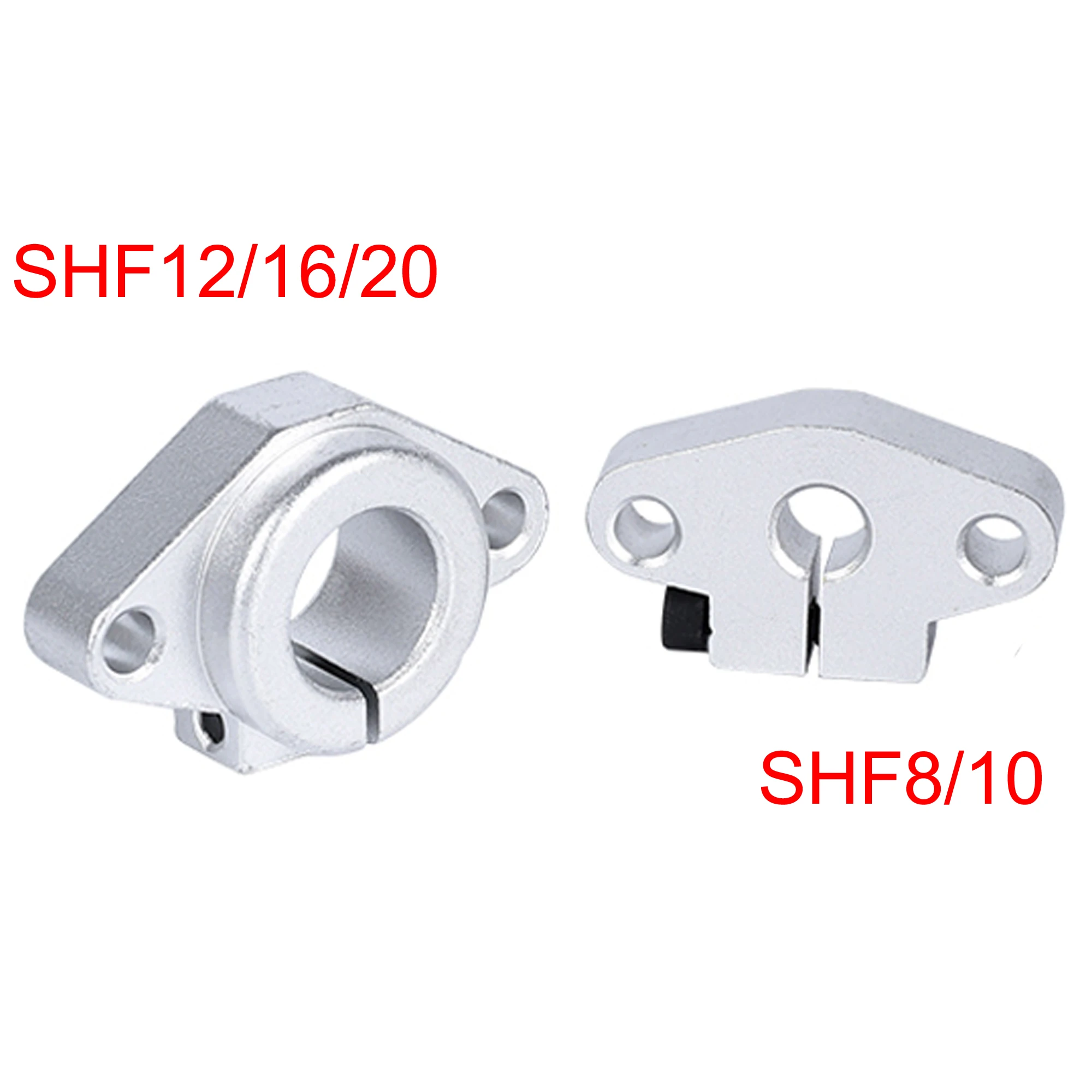 2PCS SHF8 SHF10 SHF12 SHF16 Aluminum Linear Rod Rail Shaft Support CNC Router 3d Printer Parts