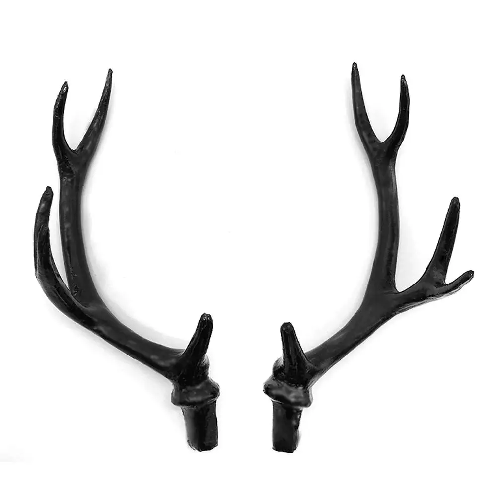 Simulation Plastic Deer Antlers Decor Cosplay Black Deer Antlers Artificial Deer Horn Headband DIY Accessory Halloween Props