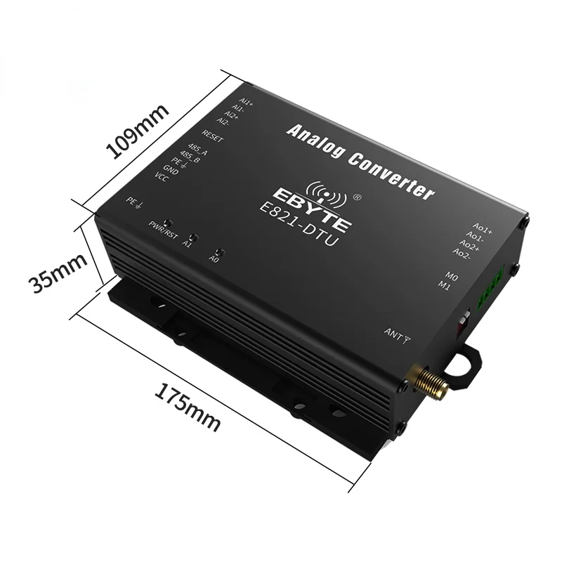 LoRa 433Mhz RS485 Modem Sem Fio Conversor Analógico 1W 8km Longo Alcance 4 Modos de Trabalho Modbus RTU E821-DTU (2I2-400SL) XHCIOT