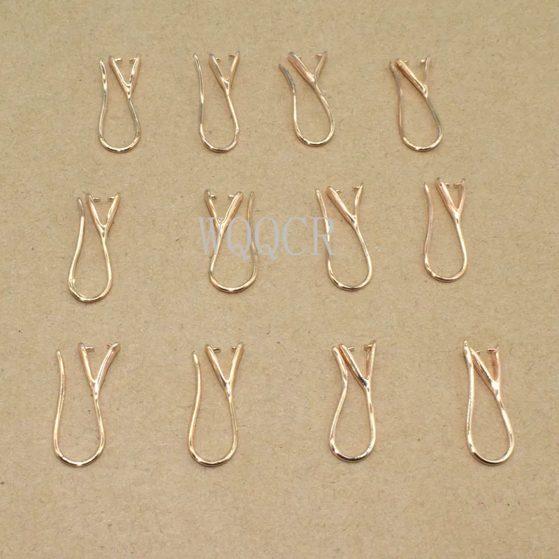 4 color selection Wholesale 10PCS Lot 925 silver/Rose gold/18 K Jewelry DIY Findings Pinch Bail Hook Earring Earwires For Beads