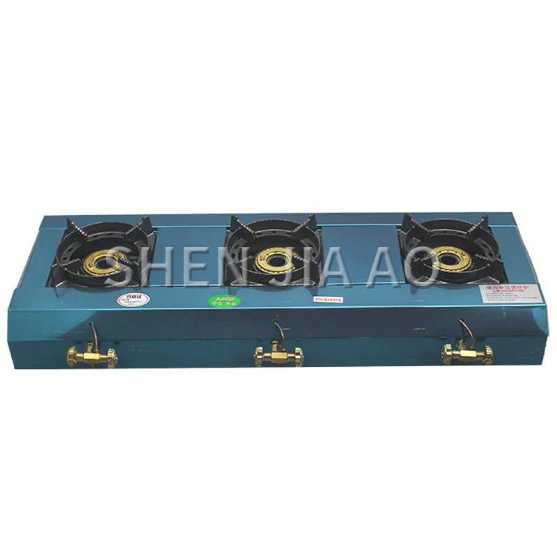 

Medium High-pressure three-head furnace Commercial desktop stove Three-hole gas furnace Liquefied gas multi-head furnace 1PC