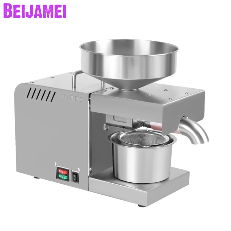 BEIJAMEI X5 Oil Presser Sunflower Rapeseed, Tea, Peanuts, Sesame, Walnuts Seeds Oil Press Machine Home Oil Extraction