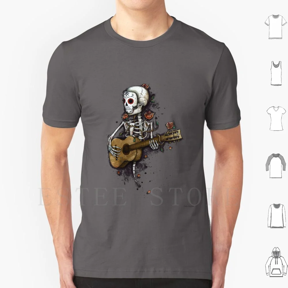 Camisa Calaca (para camisas ligeras), camiseta DIY de talla grande 100% algodón Kaitlin Beckett Firedrake Beast Calaca Día de los muertos