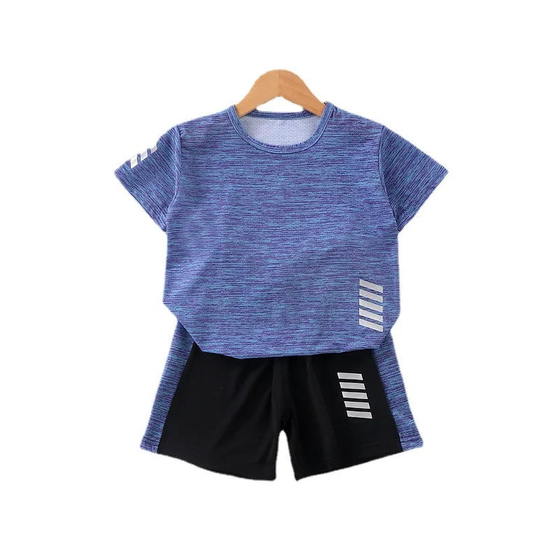 Kinderen Korte Mouwen Pak Sportkleding Casual Jongens En Meisjes Zomer Nieuwe T-shirt Shorts Tweedelig Pak