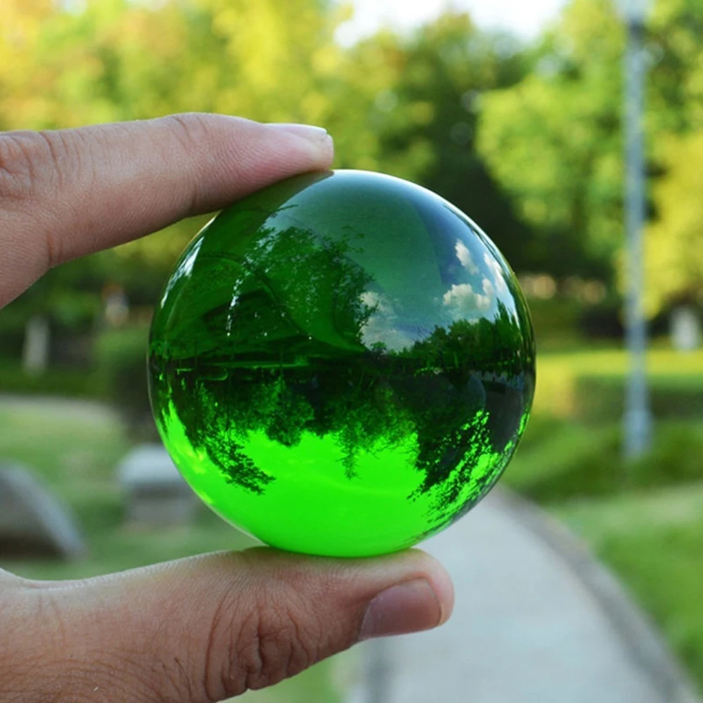 

40/50/60mm Green Crystal Ball Asian Rare Stone Sphere Healing Magic Ball Living Room Home Feng Shui Decor