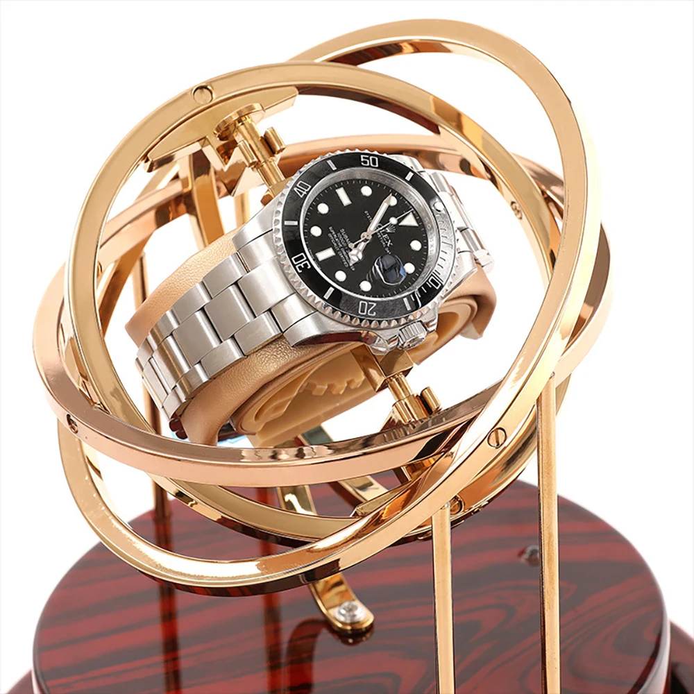 Exquisite Glass Cover Mechanical Watch Shaker Automatic Winding Motor Box Electric Shaker Watch Box for Luxury Watches