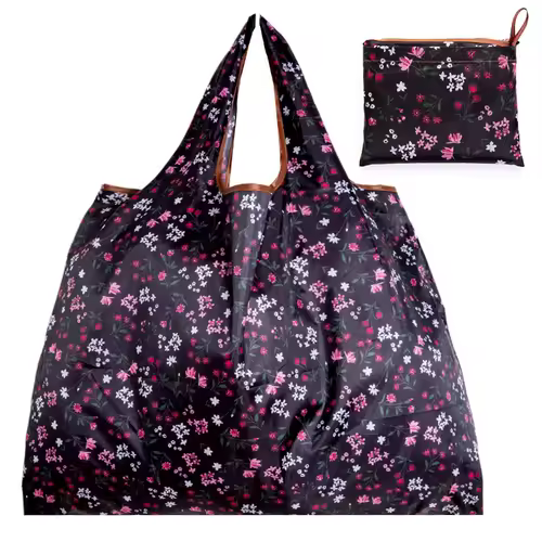 BIG Eco-Friendly Folding Shopping Bag Reusable Portable Shoulder Handbag for Travel Grocery Fashion Pocket Tote - Image 20