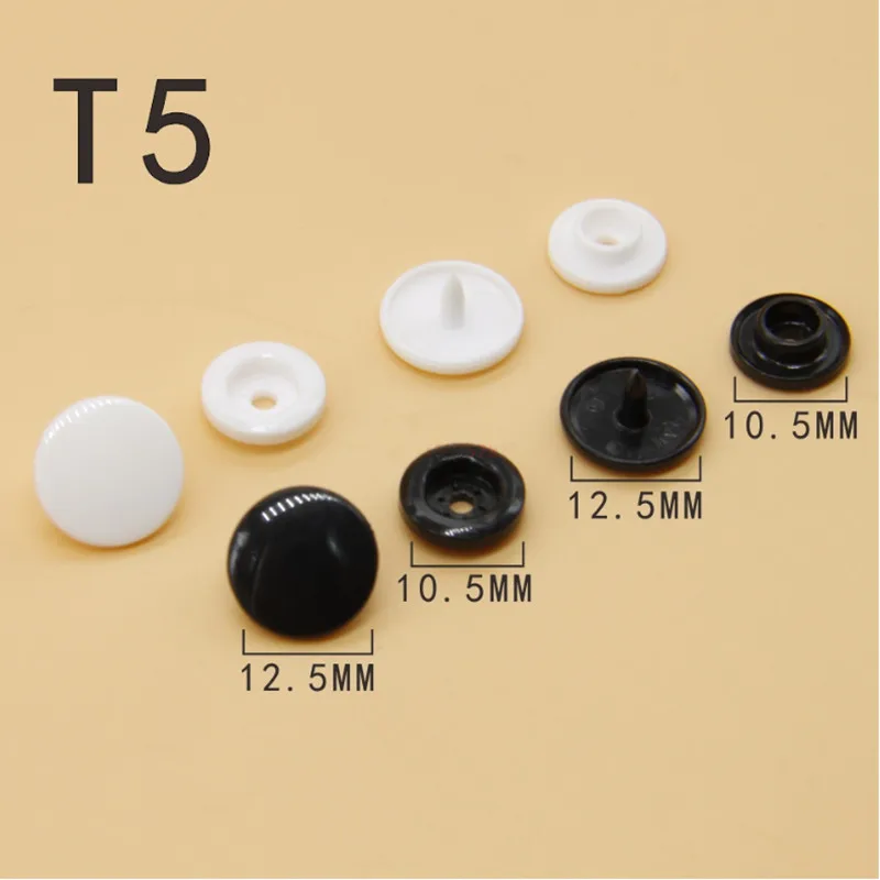 Chenkai 1000sets T 5 Size 20 Round KAM Plastic Resin Snaps Buttons fasteners Parts for DIY Baby Diaper 60 color option