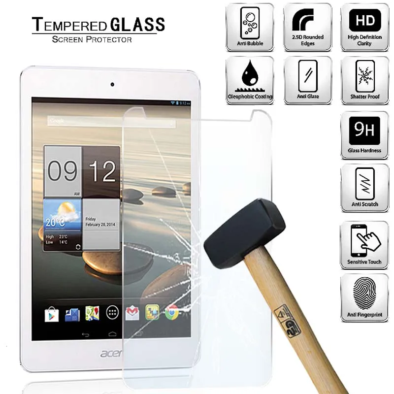 

Защитное закаленное стекло для планшета Acer Iconia W3 810, защита экрана из закаленного стекла 9H