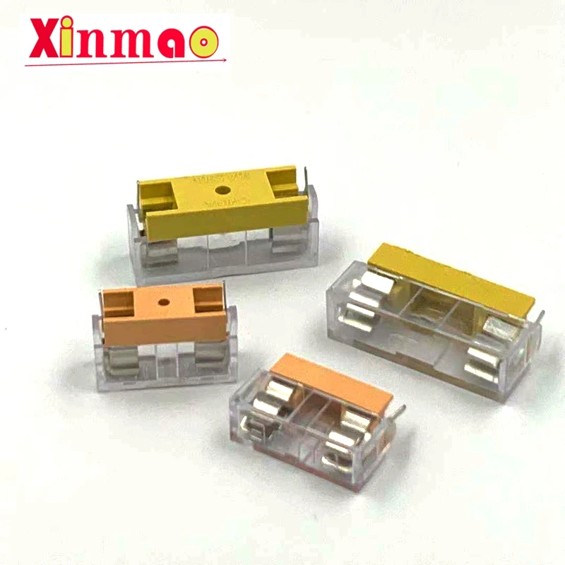 5PCS 5*20/6*30MM GLASS FUSE HOLDER with Transparent Cover 5*20 insurance tube socket fuseholder for fuse PCB BOARD