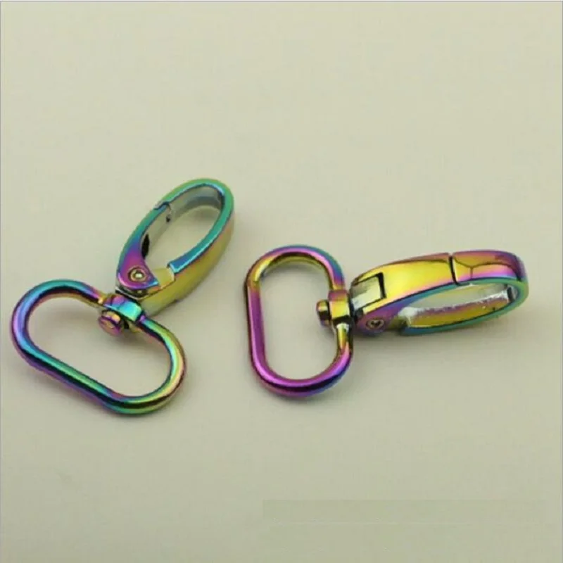 10pcs/50pcs 16mm 19mm 25mm 32mm 38mm colorful dog buckle chain connection buckle bag strap hook buckle hardware accessories