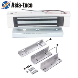 180kg 350lbs 280KG 600lbs Electric Magnetic Lock DC 12V Single Door Electromagnetic Lock with ZL Bracket