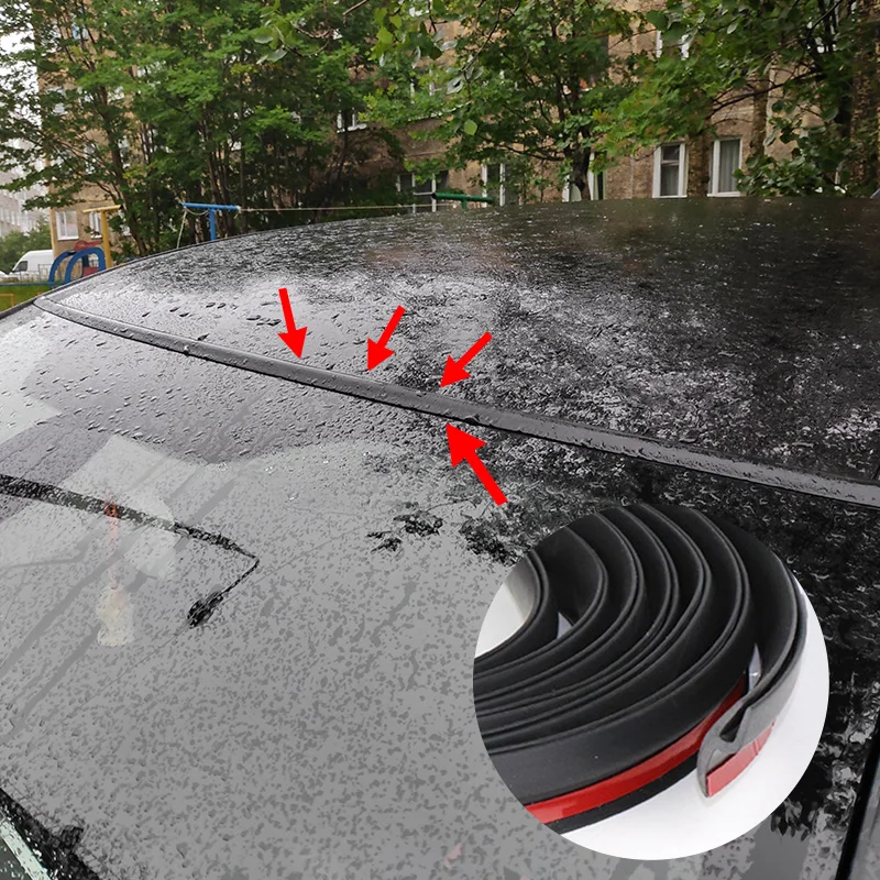 1.7-8M Windshield Rubber Seal Front Rear Windshield Sunroof Seal Strips Dustproof Sealing Strip For Auto Car Dashboard Windshiel