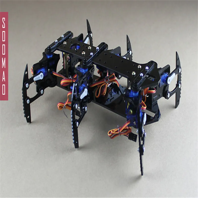 Official iSmaring DIY Robot Spider Acrylic Hexapod Robot Model Kit RC Toy Teaching Model DIY Robot Spider Acrylic Hexapod Robot