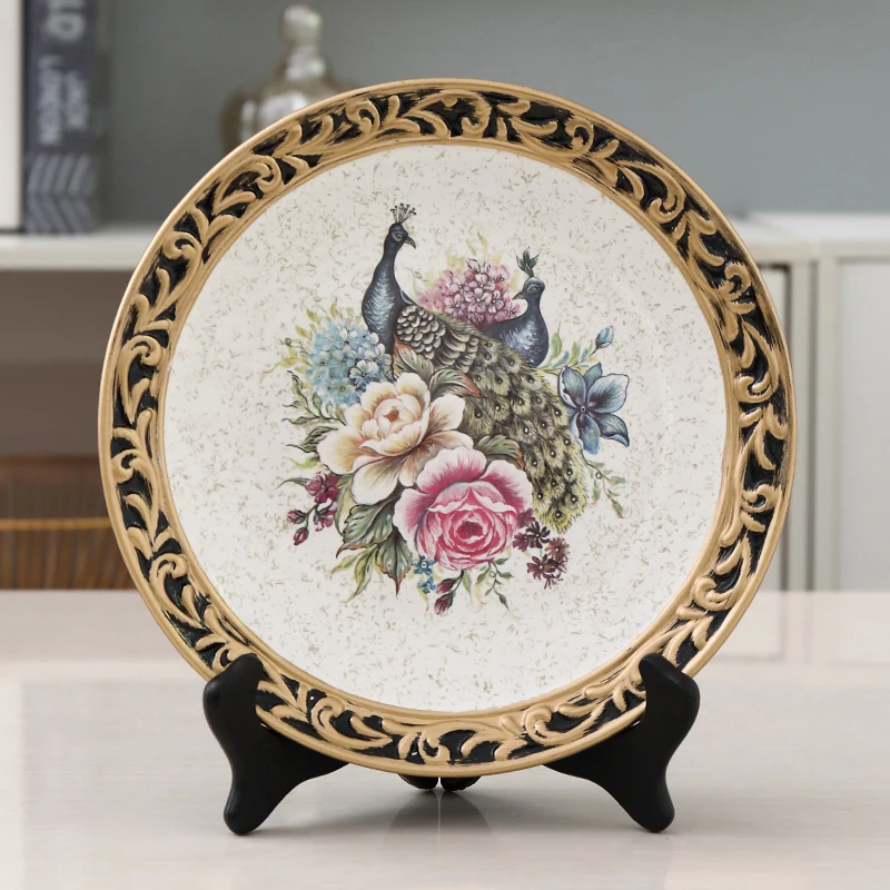 Ceramic Decorative Wobble Plate Arrangement, Living Room Entrance Ornaments, Home Decorations, 20cm, W3747