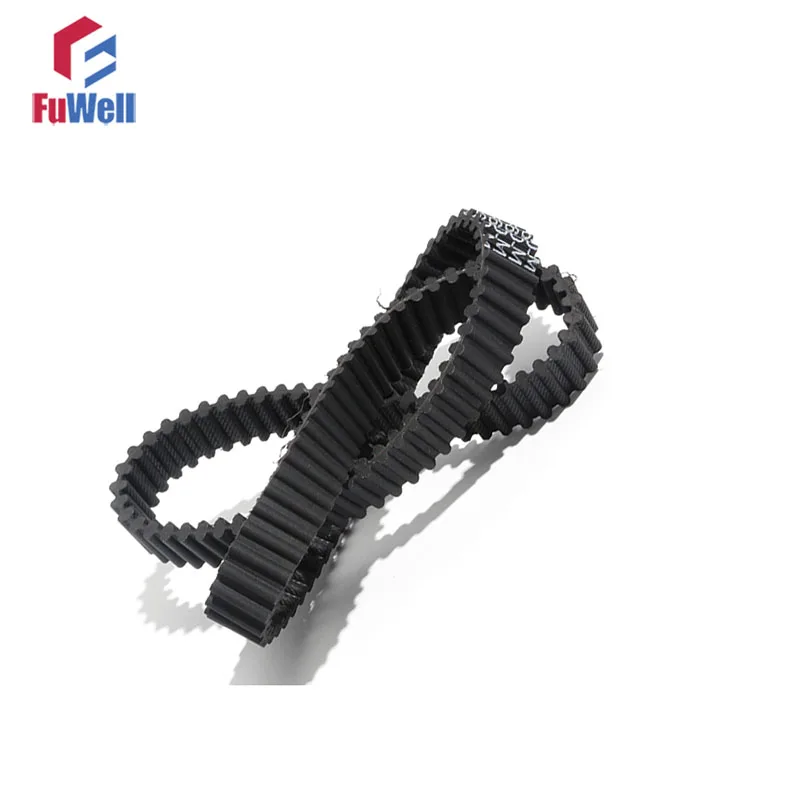 D5M Timing Belt D5M1250/1270/1350/1400/1500 Double Teeth Pulley Belt 15mm/20mm/25mm Belt Width Black Rubber Transmission Belt