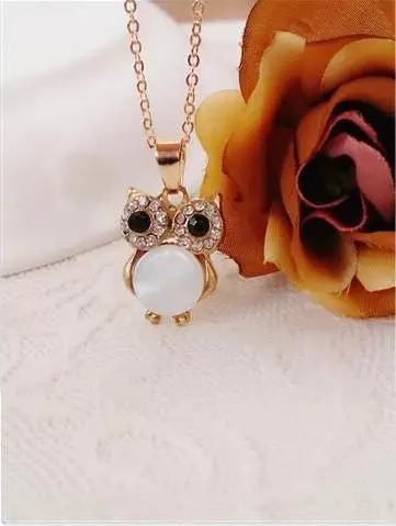 New fashion Black and white owl pendant necklace For Women girl Accessories  jewelry wholesale