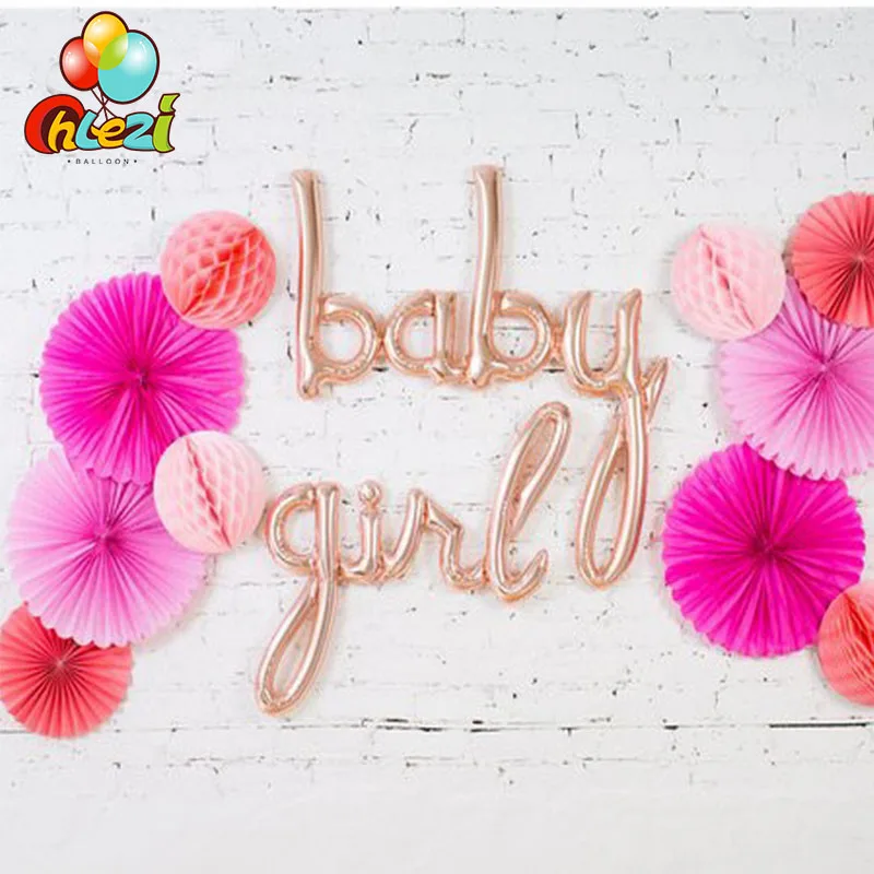 Conjoined letters Foil balloons one Boy Girl Gender Reveal Balloon Birthday Party Decor Kids baby shower Inflatable air globals