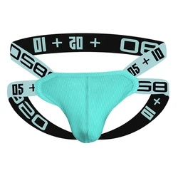 Ropa interior Sexy Gay para hombre, Tanga de algodón, suspensorio