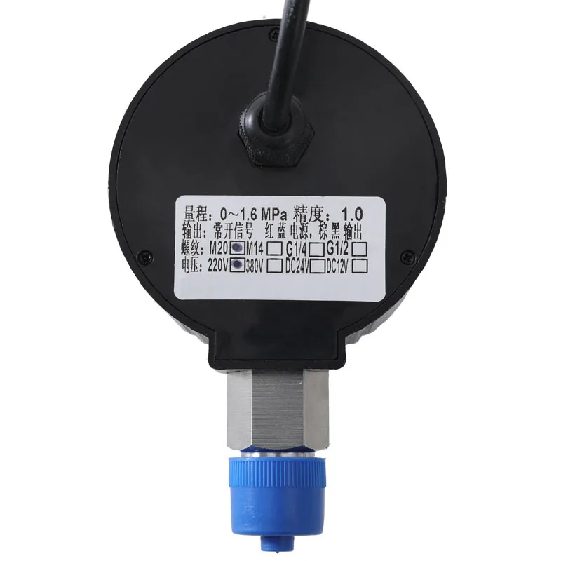 0-0.4Mpa 0.6Mpa 1.0Mpa 1.6Mpa 2.5Mpa 10Mpa 16Mpa 25Mpa 40Mpa digital pressure switch AC220V pressure gauge with relay output