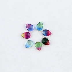 6*8 pear fancy stone  teardrop pear shaped hole pendant Pointed back Tourmaline rhinestone for earring making