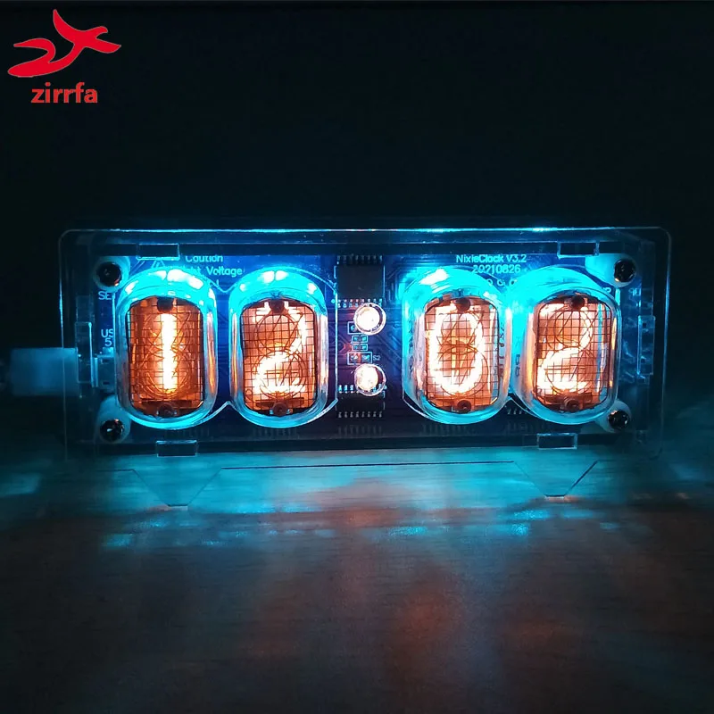 zirrfa  Electronic DIY kit in12 Nixie Tube digital LED clock gift circuit board PCBA, No tubes