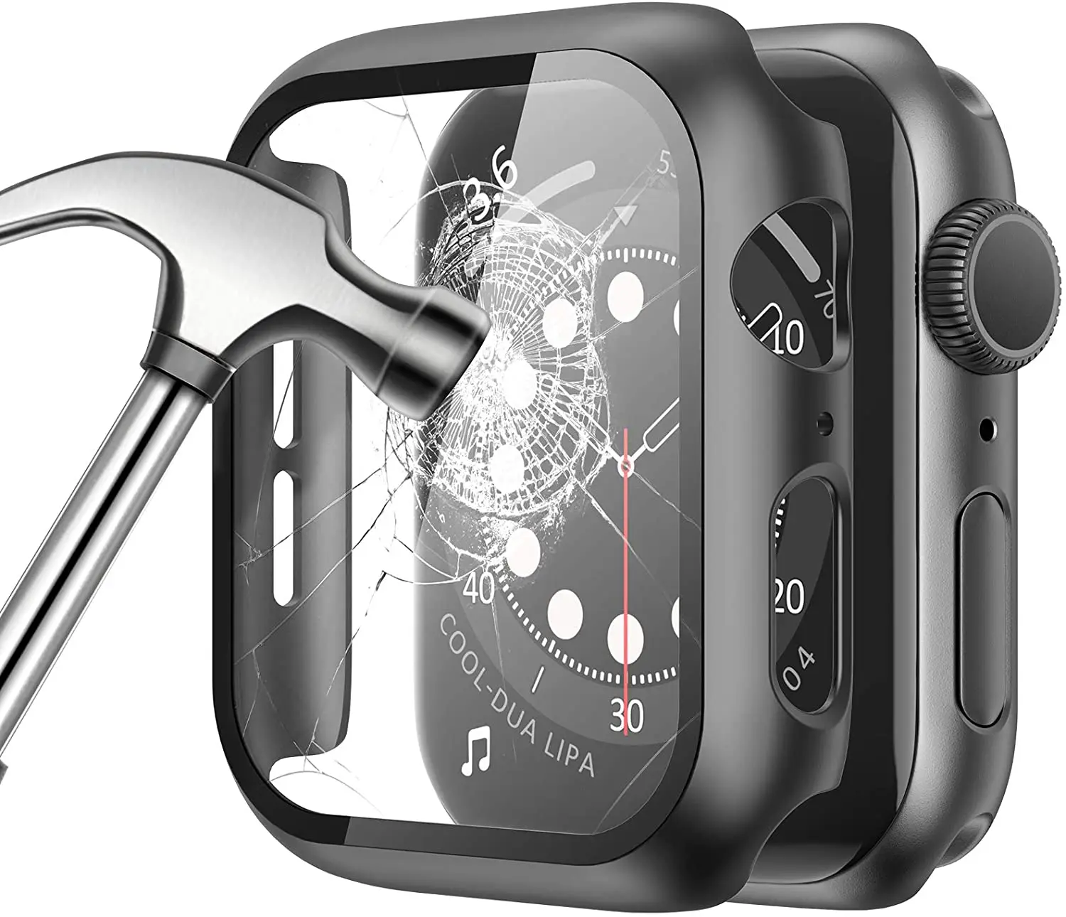 Glass+Cover For Apple Watch case 45mm 41mm 44mm 40mm 42mm 38mm iWatch Accessorie Screen Protector Apple watch serie 3 4 5 6 SE 7 2