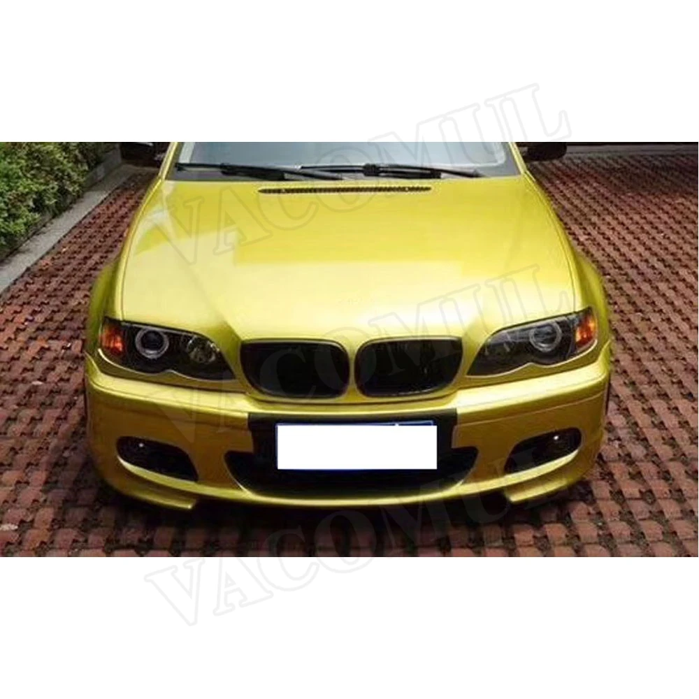 Car Body Kit PP Unpainted Front Bumper Rear bumper Side Skirts Aprons For BMW E46 M3 Style Bodykit Cover Car modify accessories