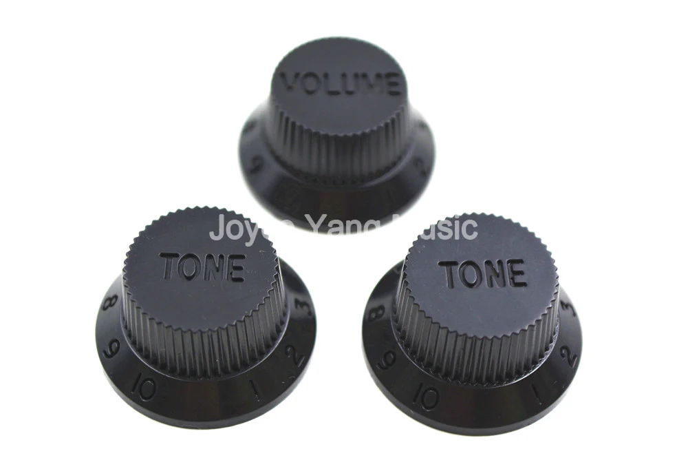 Niko Black No Ink 1 Volume&2 Tone Electric Guitar Control Knobs For Strat Style Electric Guitar Free Shipping Wholesales