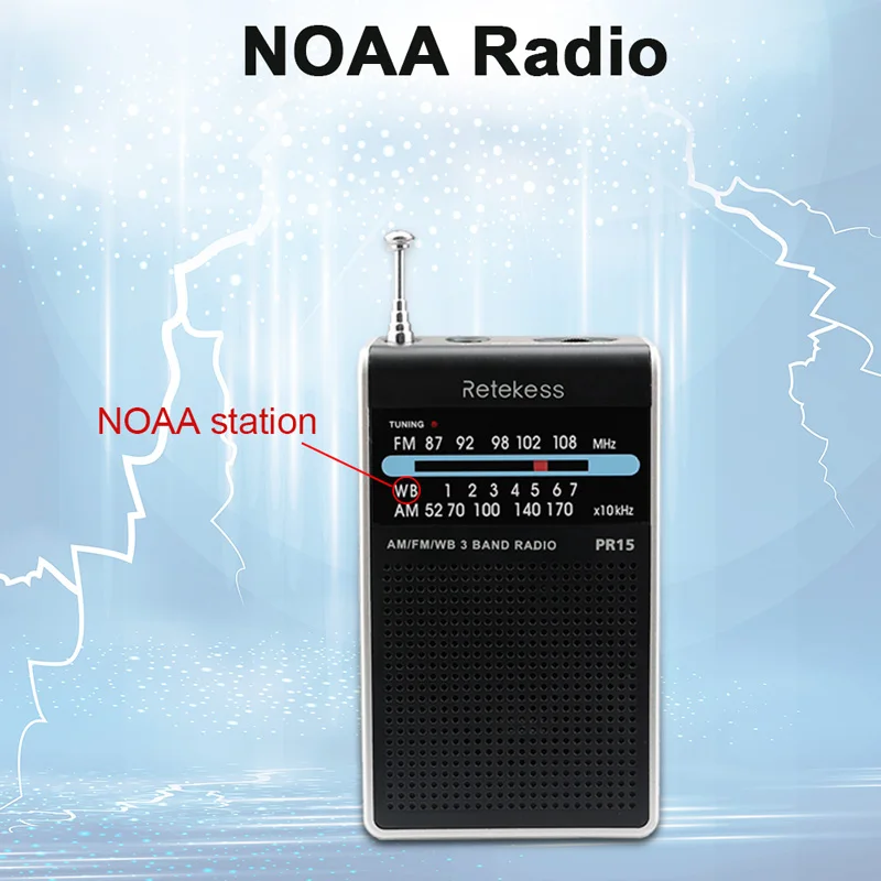 FM AM NOAA Emergency Pointer Tuning Radio Mini Handheld Radio Portable Pocket Radio Receiver With Weather Warning