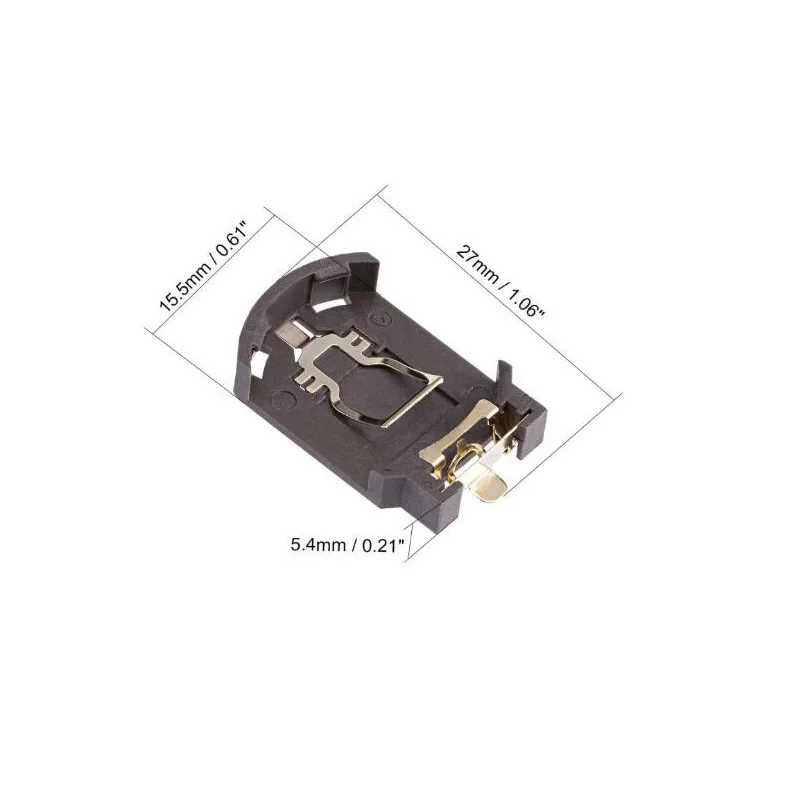 Wholesale 10x CR2032 plastic button cell battery base holder for SMD SMT coffee