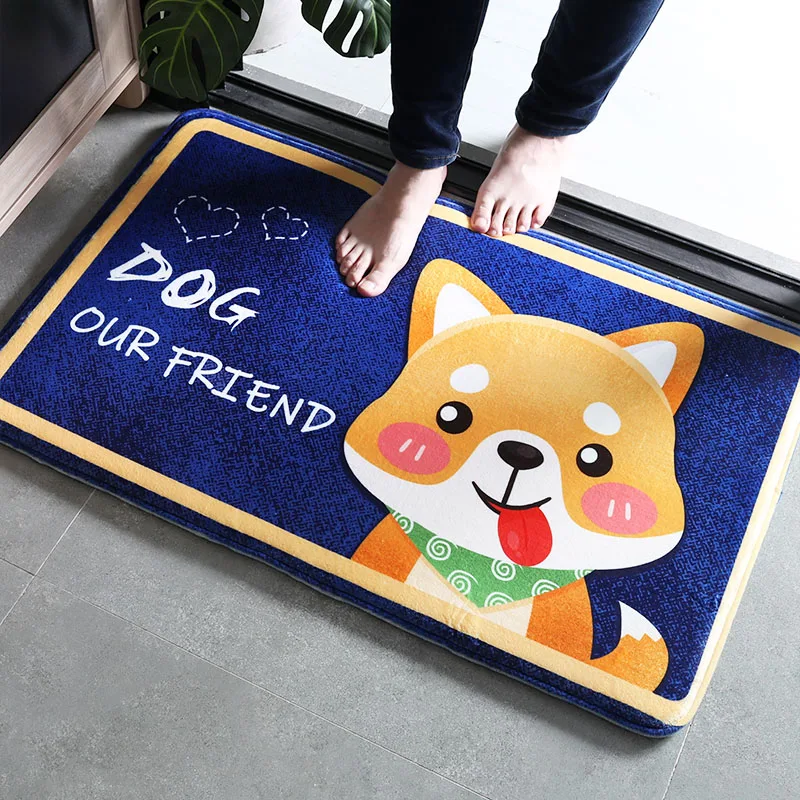 Cartoon Anime Floor Mat Door Mat Bathroom Cute Dog Toilet Carpet Memory Pad Water Absorbent Non-slip Kitchen Rug Carpet