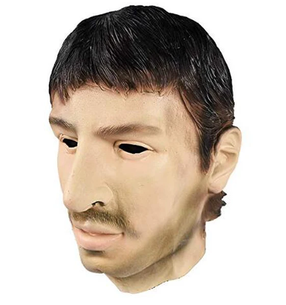 Realistic Latex Human Mask Scary Full Head Male Man Masks for Halloween Costume Cosplay Fancy Dress