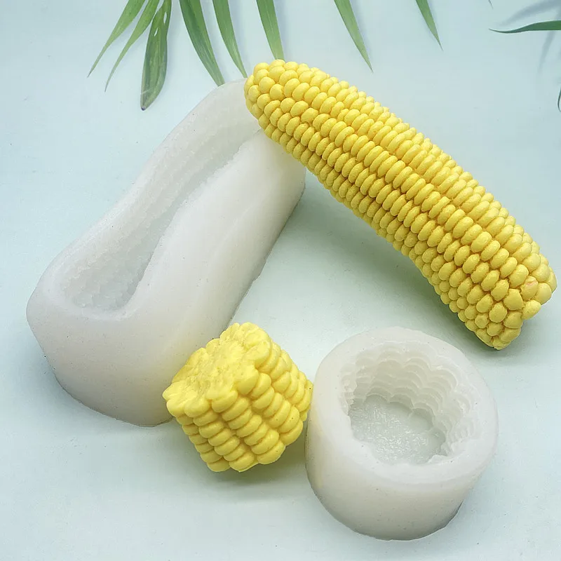 The Corn Shape Candle Mold Silicone Mold Cake Soap Mould Maize DIY Handmade Candle Molds Aromatherapy Making Handmade Wax Molds