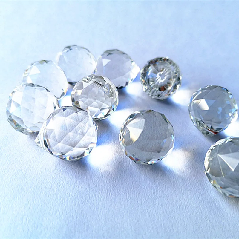 

Top Quality 20pcs Faceted Crystal 15mm Clear K9 Nice Chandelier Pendant Balls (Free Rings) For Diy Christmas Tree Decoration