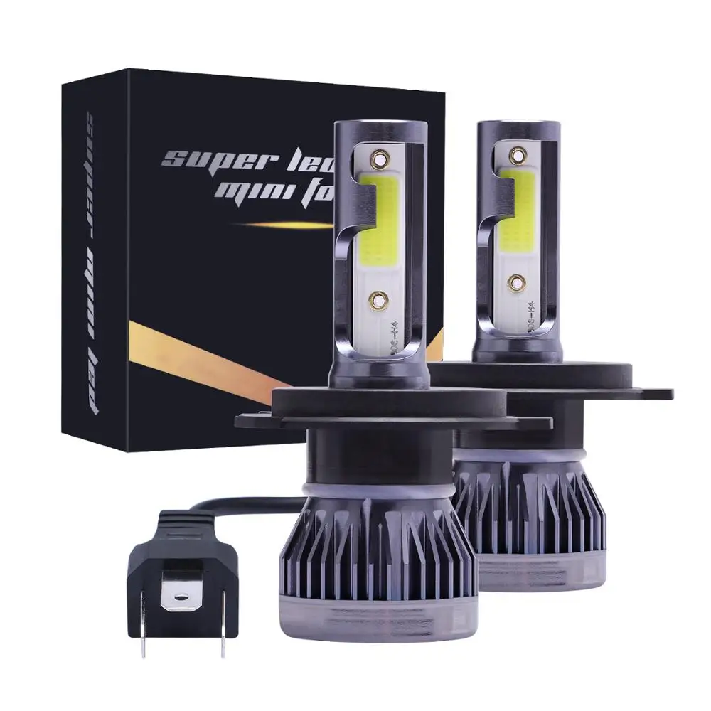 2Pcs Mini H4 H7 LED Turbo Car Headlight Kit 6000K 3000K 8000K 12000LM H11 9005 HB3 9006 HB4 H8 H9 12000K Bulbs Car Accessories