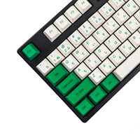 Cherry Profile 125 Key ANSI ISO 61 84 96 Layout Dye Sub Green Beige Blank Keyset GK61 Keycaps For Mechanical Keyboard