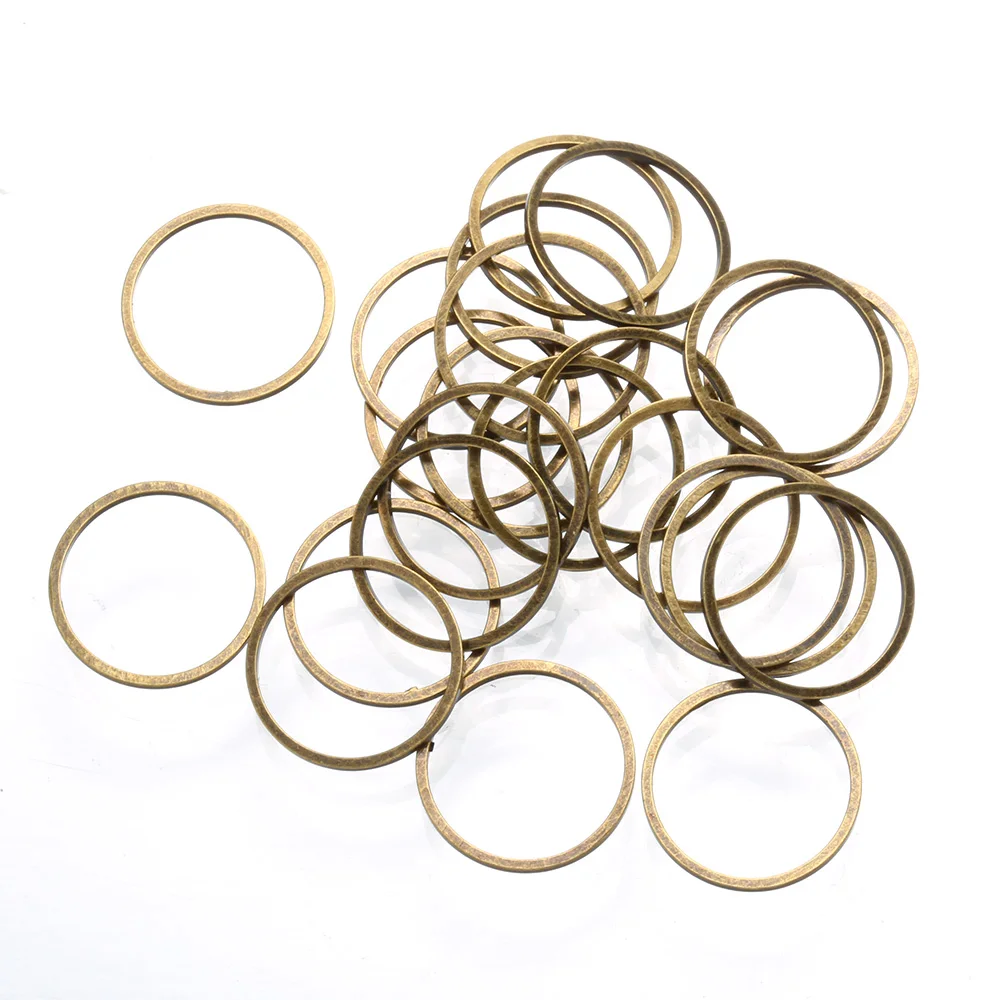 10-50 pcs 8-60mm Brass closed ring circle earring hoop for diy bracelet pendant connectors handmake jewelry making accessories