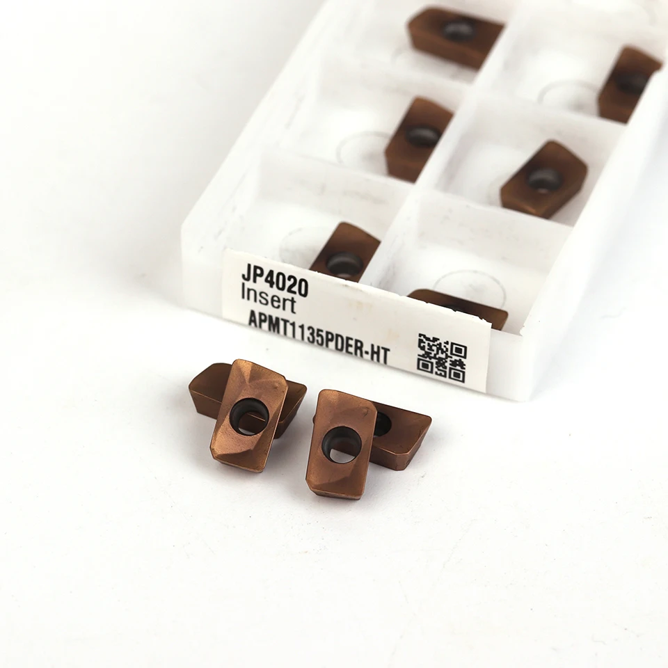 Imagem -02 - Hitachi Carbide Insert Milling Turning Tool Torno Fresagem Ferramentas de Corte Apmt1135 Apmt1604 Pder ht Jp4020 100 Original 10 Pcs