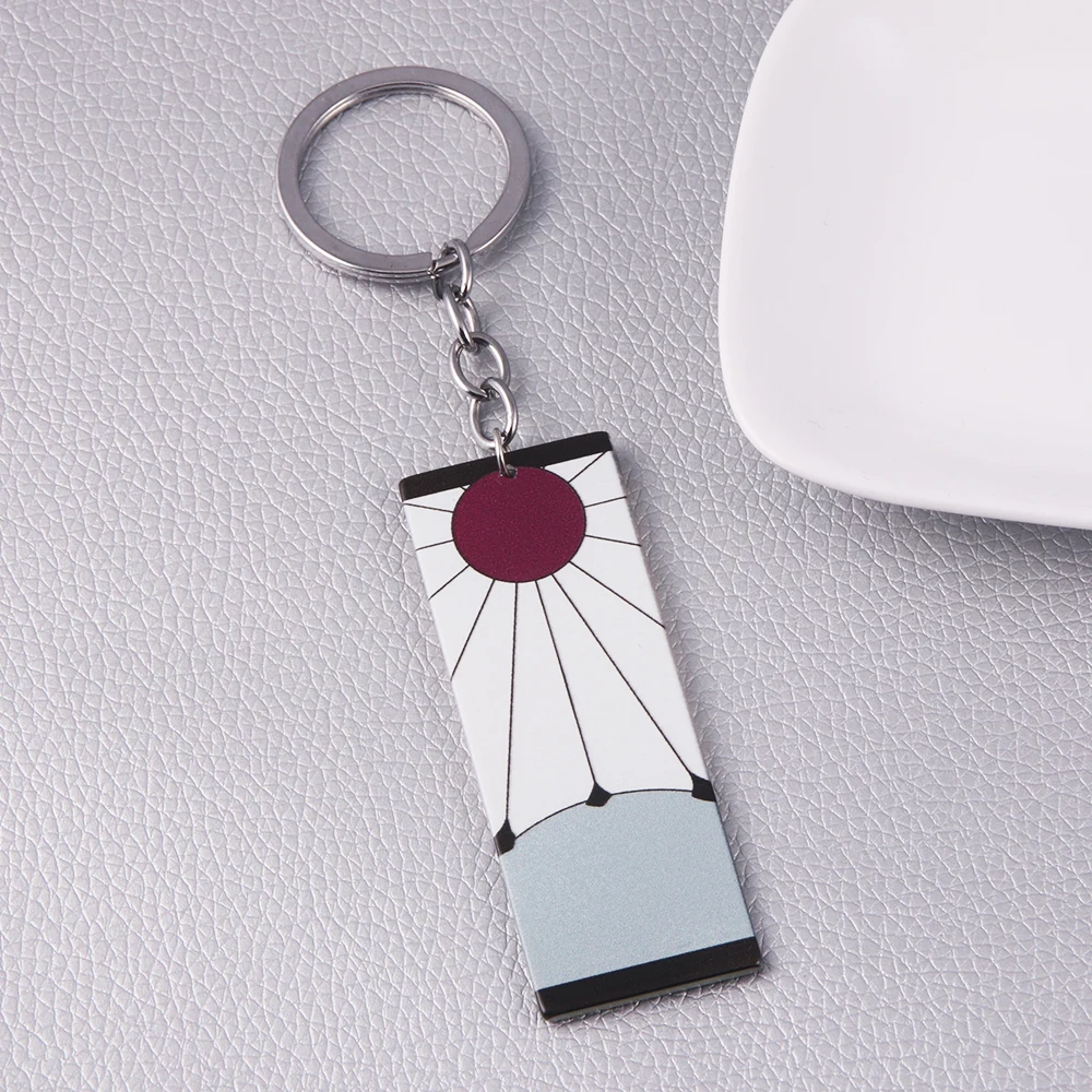 Anime Demon Slayer Keychain Kamado Tanjirou Acrylic Fashion Trend Key Ring For Earring For Women Men Gift Decoration Car Jewelry image 4