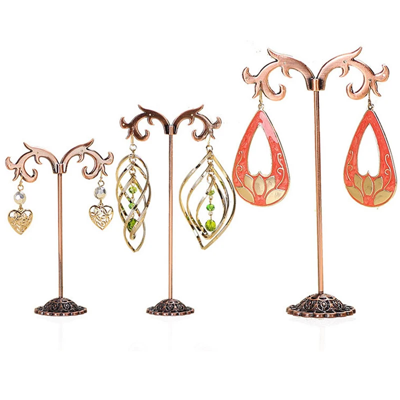 3pcs Creative Jewelry Shelf Display Rack Stand Holder Earrings Metal Organizer Storage Vintage Exquisite Gifts Boutique Tree